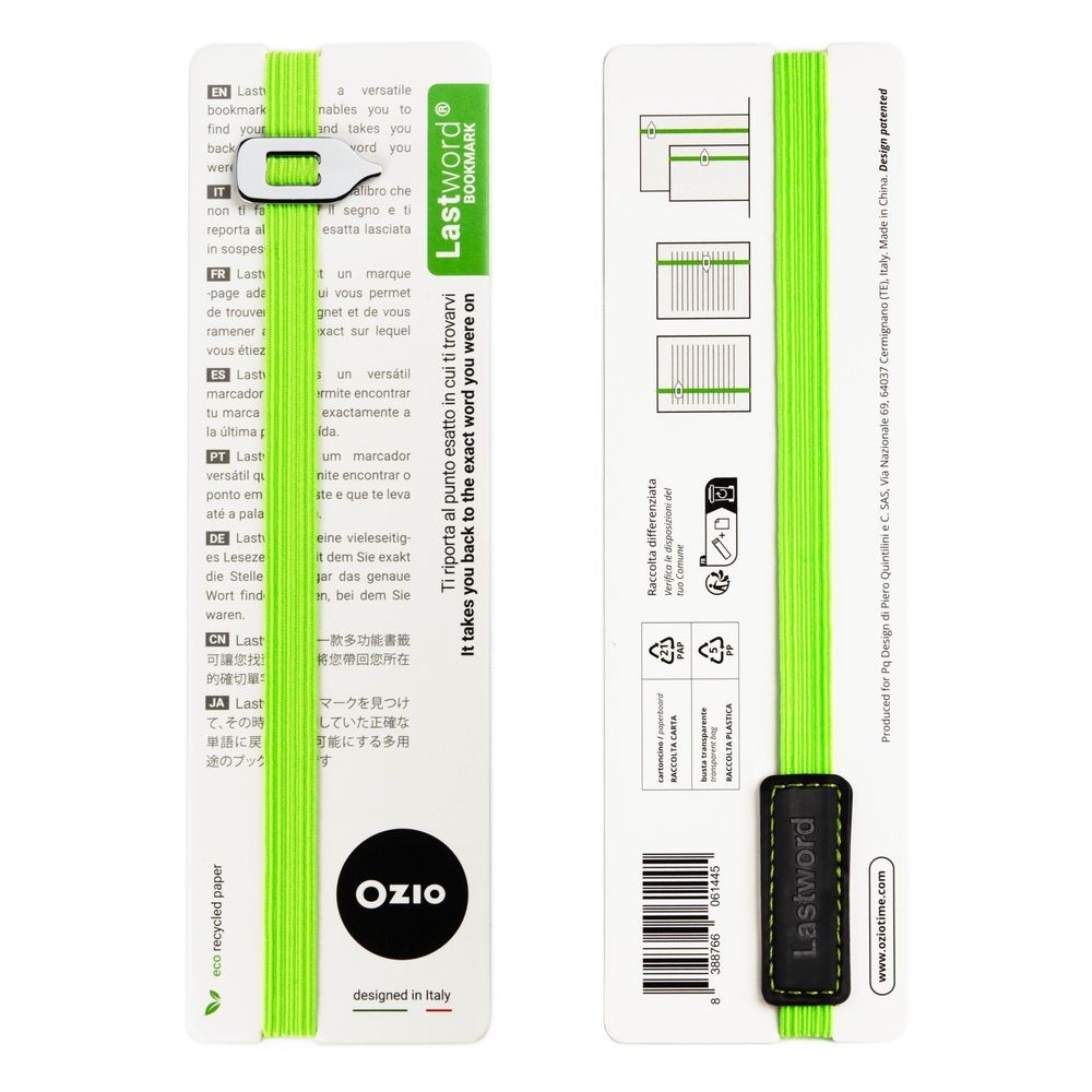 Papeterie - Marque-page Lastword - Vert - OZIO TIME