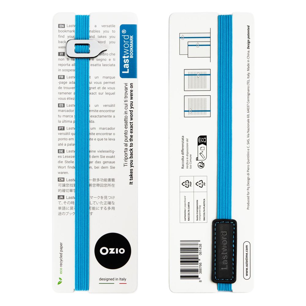 Papeterie - Marque-page, Lastword - Bleu - OZIO TIME