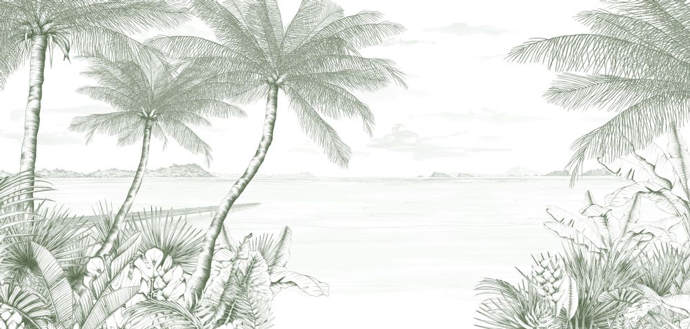 Other wall decoration - Papier peint panoramique Echappée tropicale - ACTE-DECO