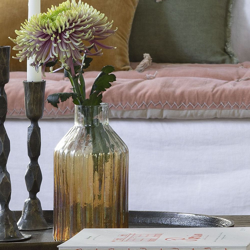 Vases - Vase en verre givré - Ambre - BLANC D'IVOIRE
