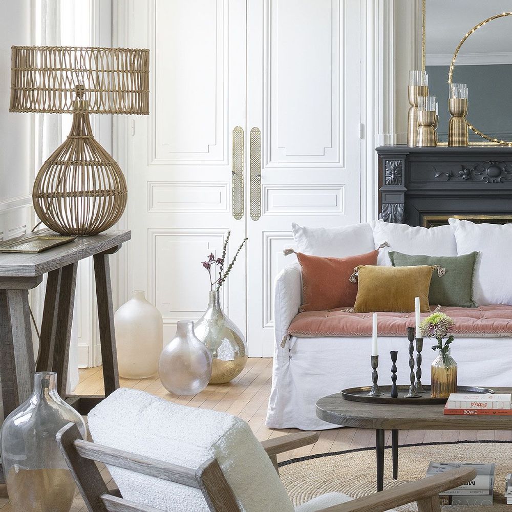 Vases - Vase en verre givré - Ambre - BLANC D'IVOIRE