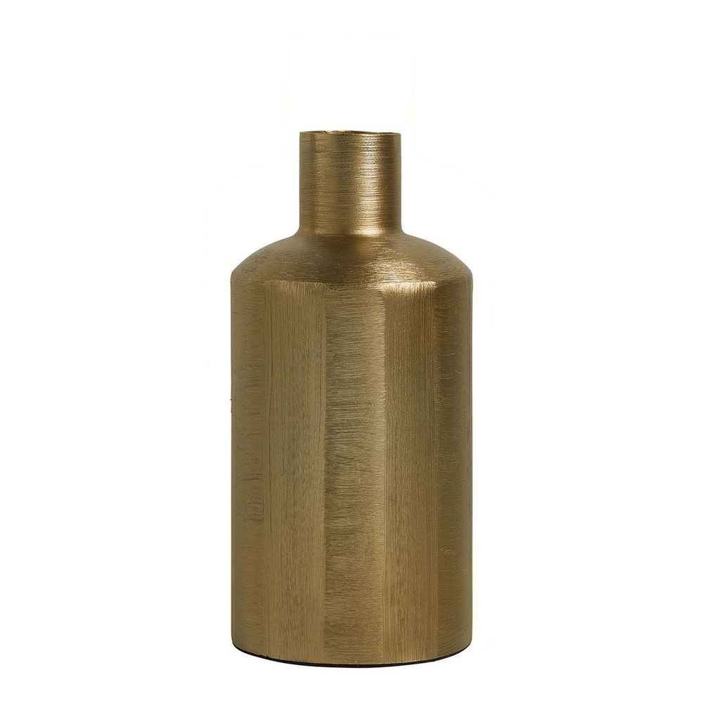 Vases - ELIAS vase in gold metal - Medium model - H. 28 cm - BLANC D'IVOIRE
