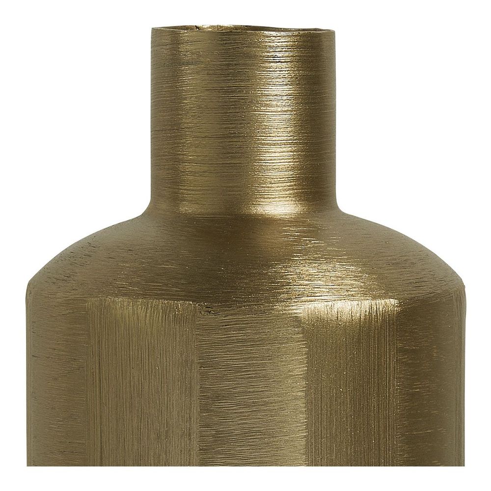 Vases - ELIAS vase in gold metal - Medium model - H. 28 cm - BLANC D'IVOIRE