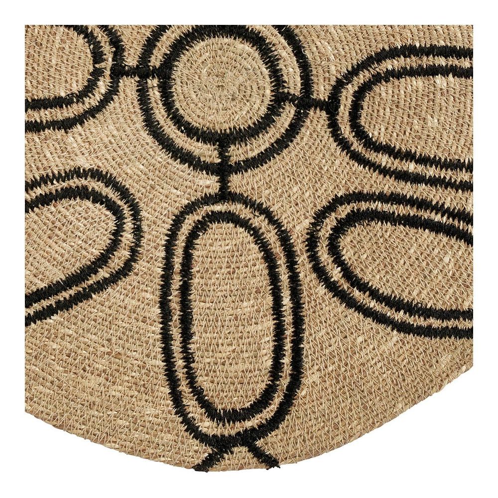 Poster - MODA wall decoration in seagrass - ø 46 cm - BLANC D'IVOIRE