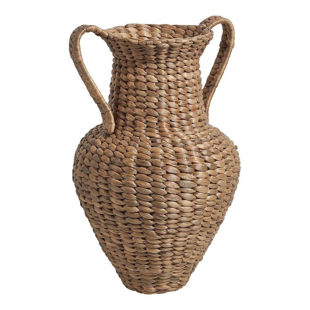 Vases - Vase amphore décorative OASIS en osier - Grand modèle - H. 40 cm - BLANC D'IVOIRE