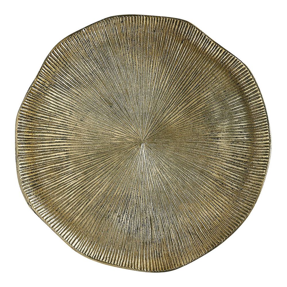 Platter and bowls - Set of 3 COMETE trays in aged brass finish metal - BLANC D'IVOIRE