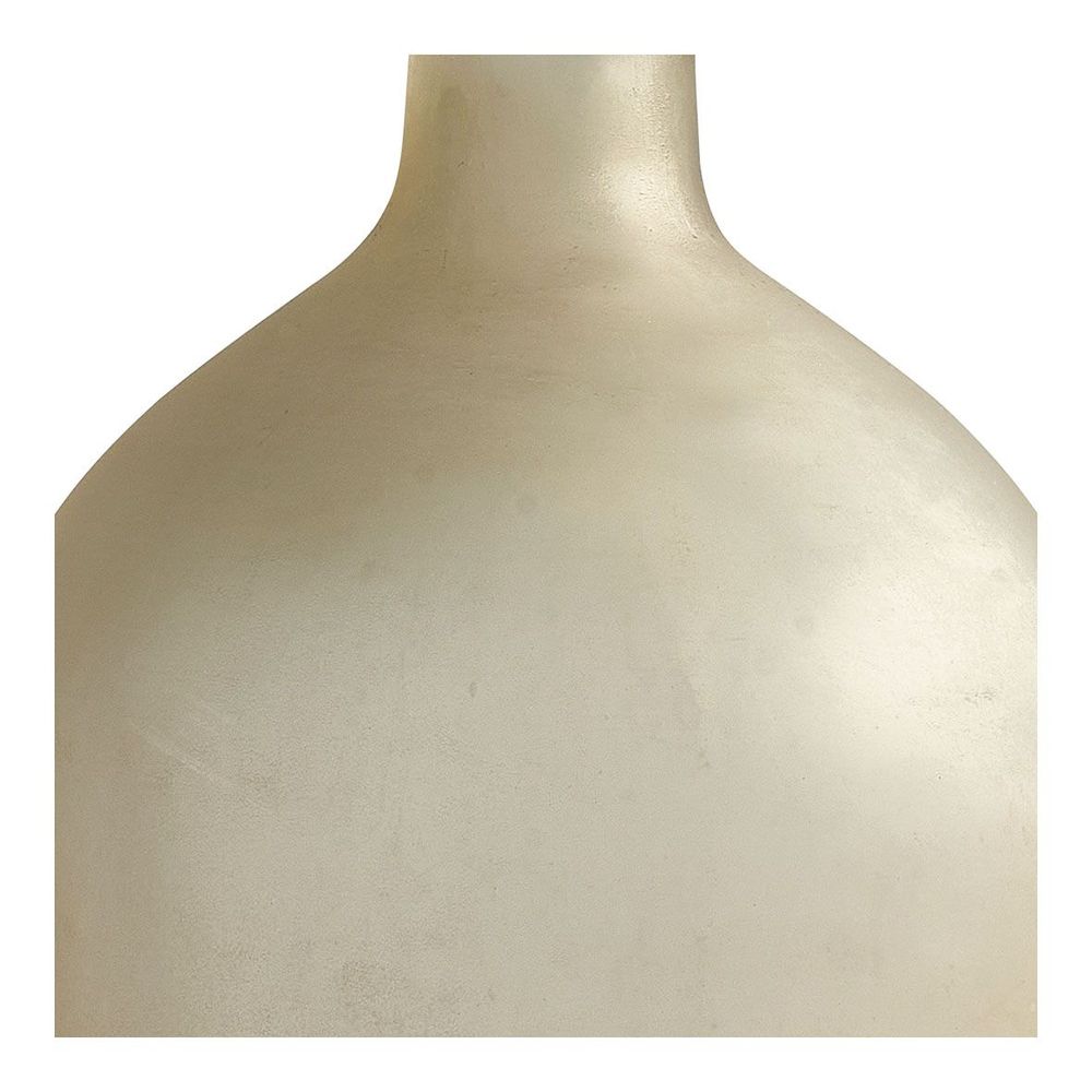 Vases - Vase bonbonne JEANNE en verre givré rose - Grand modèle - H. 45 cm - BLANC D'IVOIRE
