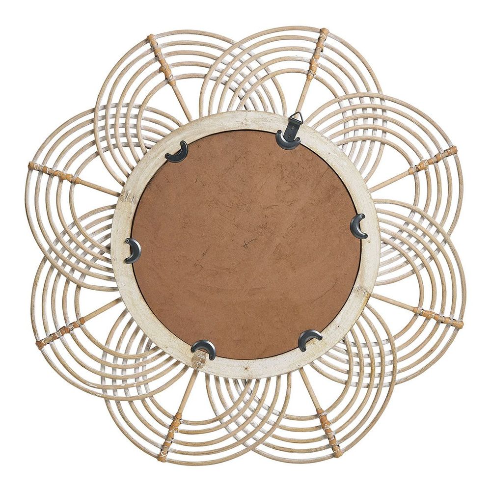 Miroirs - Miroir SOLEDAD rond en rotin - ø 61 cm - BLANC D'IVOIRE