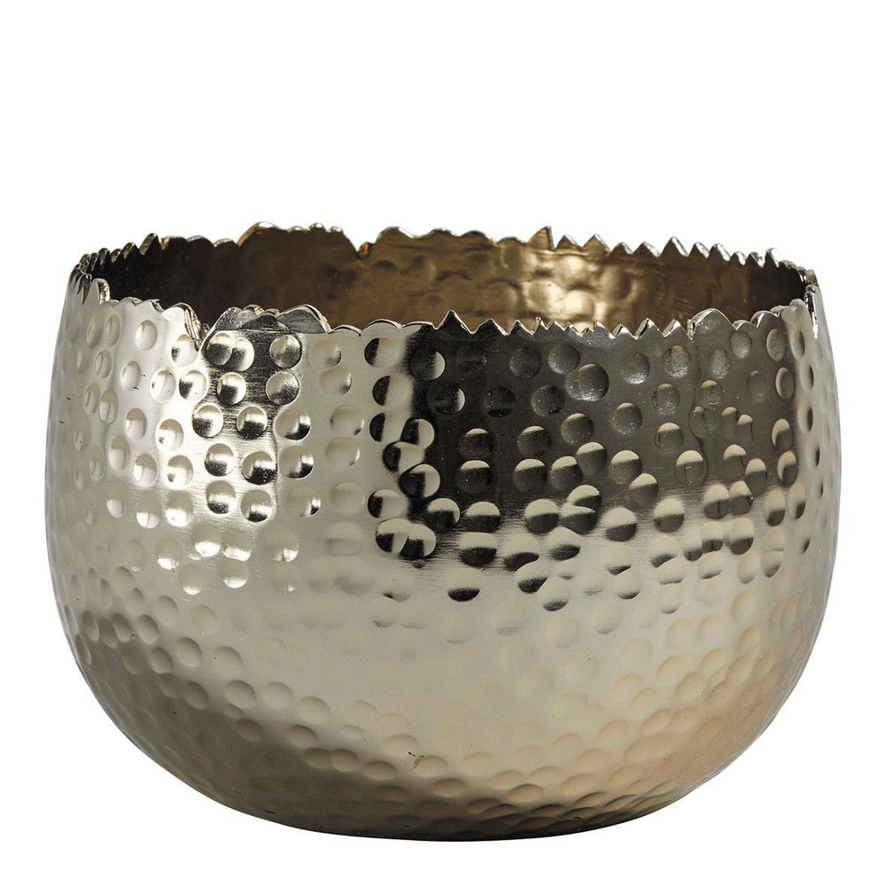Bougeoirs et photophores - Photophore TEYRAN champagne doré - Moyen modèle - BLANC D'IVOIRE