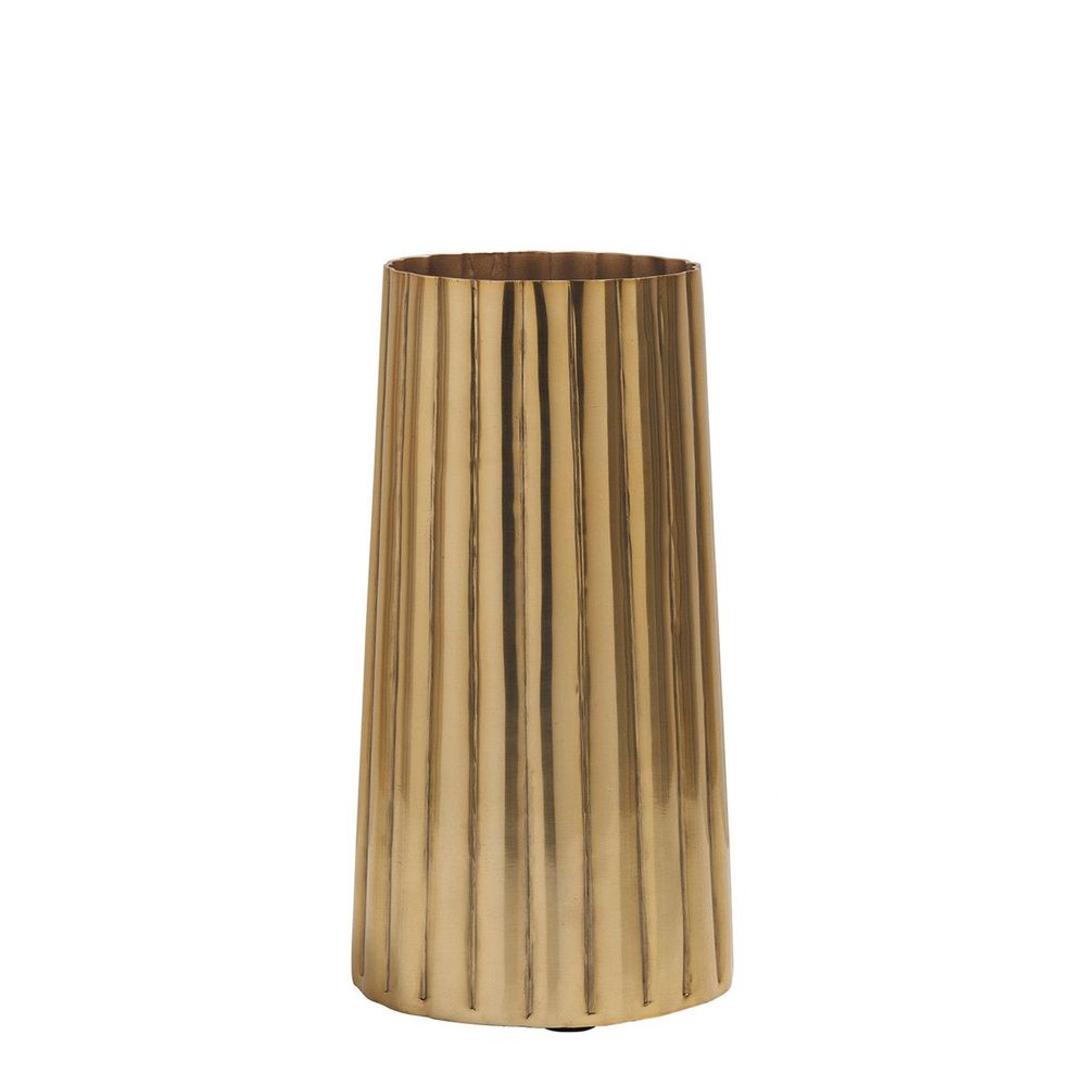 Vases - Vase Strié doré - BLANC D'IVOIRE
