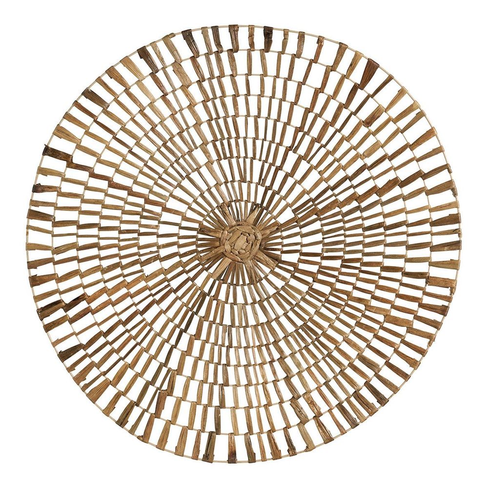 Poster - ALOHA wall decoration in water hyacinth - ø 81 cm - BLANC D'IVOIRE