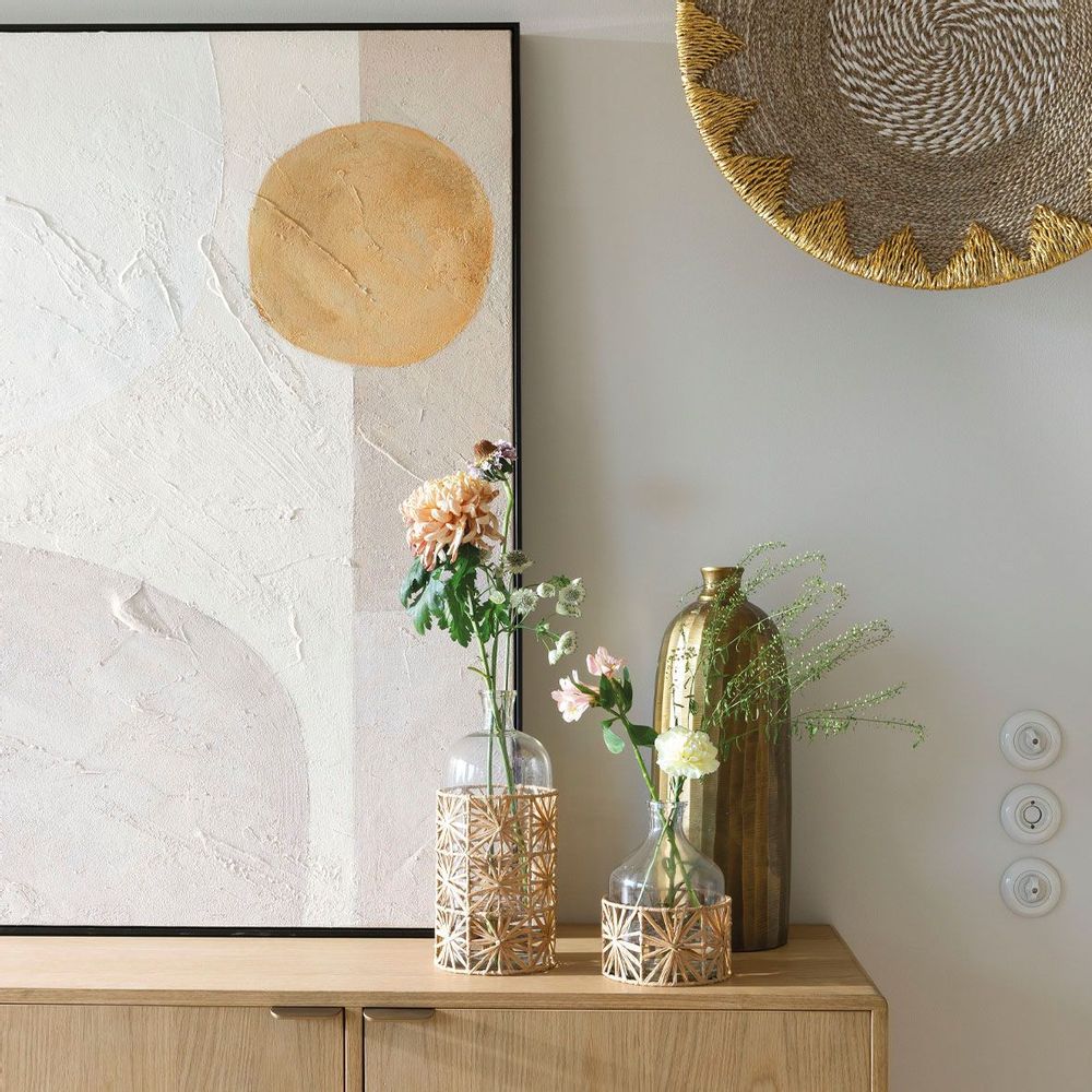 Tableaux - Tableau SOLEIL LEVANT - 90 x 120 cm - BLANC D'IVOIRE