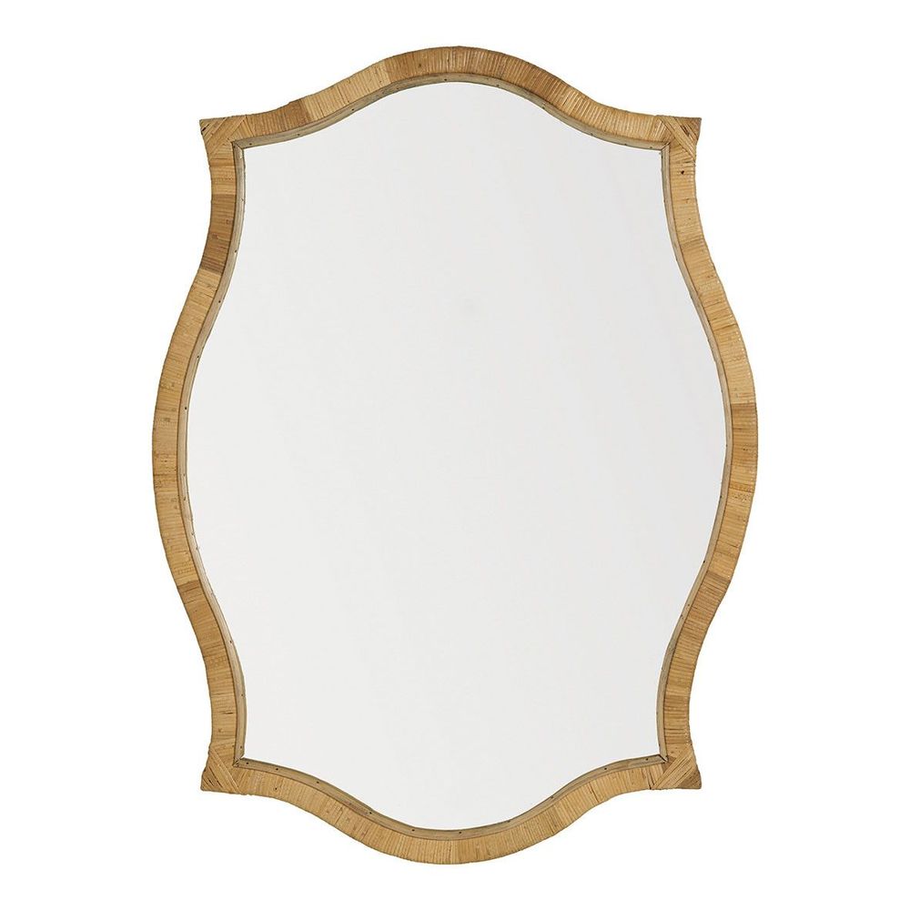 Miroirs - Miroir ANNA en rotin - H. 120 cm - BLANC D'IVOIRE