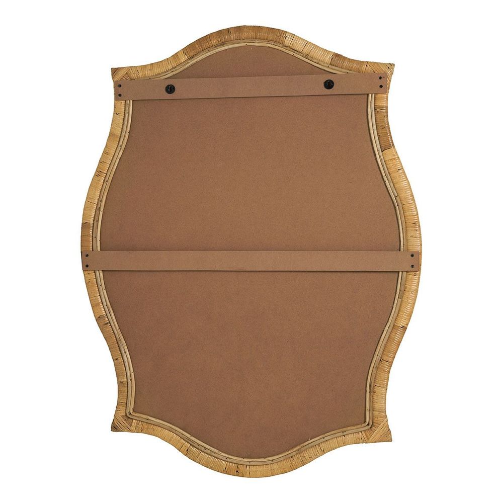 Miroirs - Miroir ANNA en rotin - H. 120 cm - BLANC D'IVOIRE