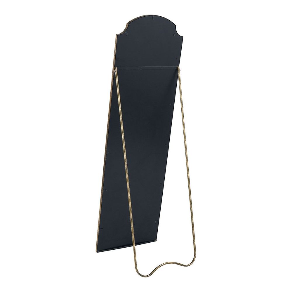 Mirrors - MARGAUX psyche mirror in aged gold metal - 50 x 170 cm - BLANC D'IVOIRE