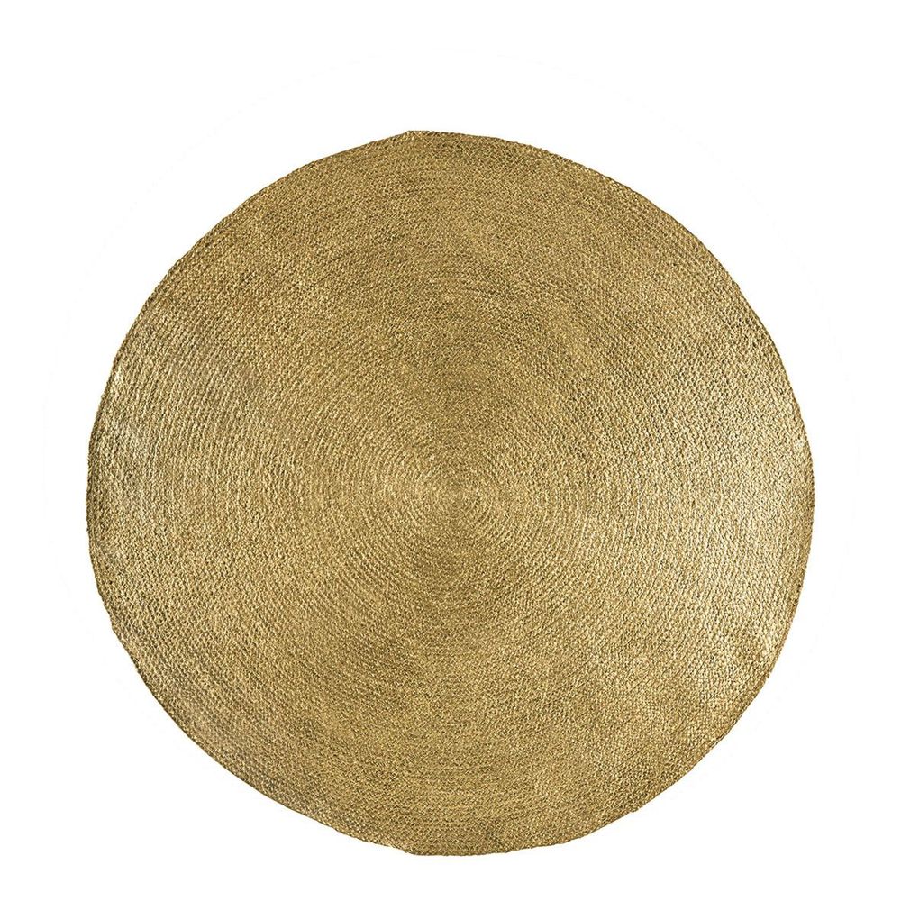 Tapis - Tapis APOLLO rond en jute - Doré - Petit modèle - ø 150 cm - BLANC D'IVOIRE