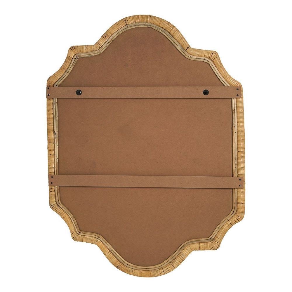Mirrors - MATHILDE rattan mirror - H. 120 cm - BLANC D'IVOIRE