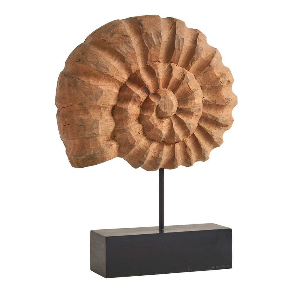 Objets de décoration - Statue COQUILLAGE en manguier et métal - BLANC D'IVOIRE