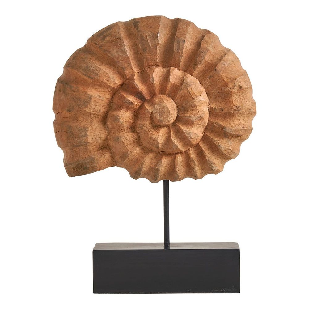 Objets de décoration - Statue COQUILLAGE en manguier et métal - BLANC D'IVOIRE