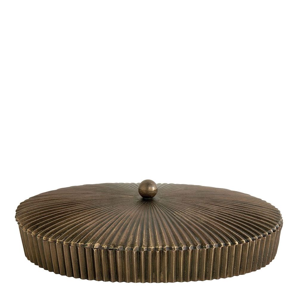 Coffrets et boîtes - Boîte ARIELLE en métal doré - Grand modèle - 30 x 21 x 9 cm - BLANC D'IVOIRE