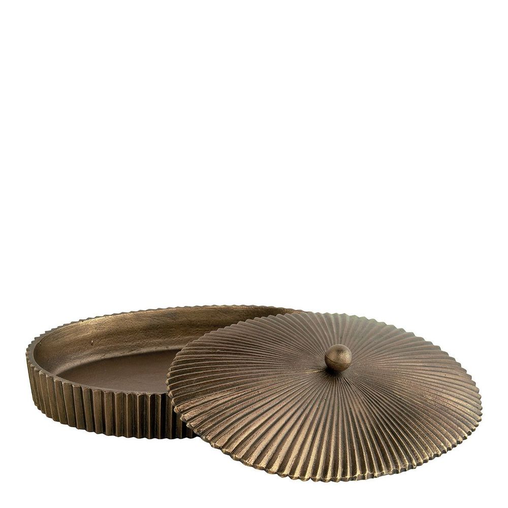 Coffrets et boîtes - Boîte ARIELLE en métal doré - Grand modèle - 30 x 21 x 9 cm - BLANC D'IVOIRE
