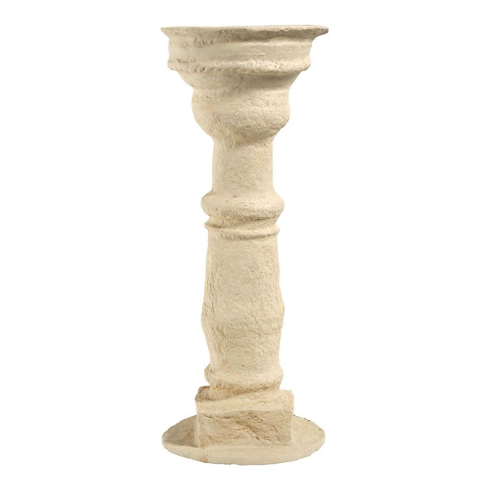 Objets de décoration - Sellette décorative CALISTA en papier maché - H. 70 cm - BLANC D'IVOIRE