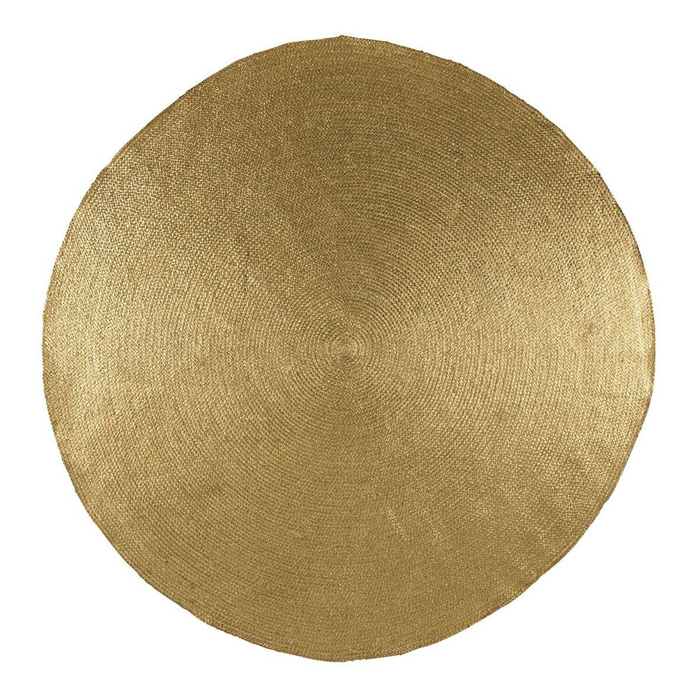 Rugs - APOLLO round jute rug - Gold - Large model - ø 200 cm - BLANC D'IVOIRE
