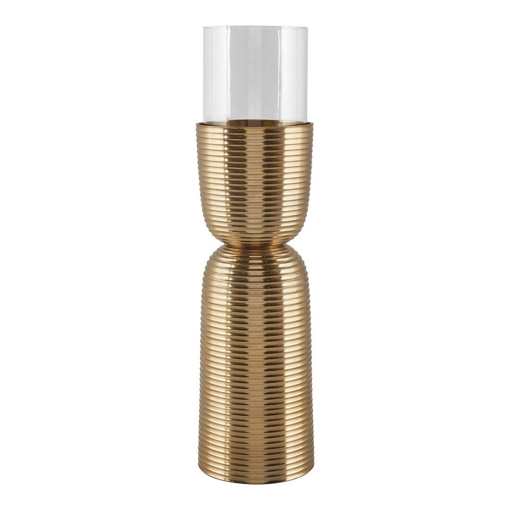 Candlesticks and candle holders - COMETE tealight holder in gold metal - H. 41 cm - BLANC D'IVOIRE