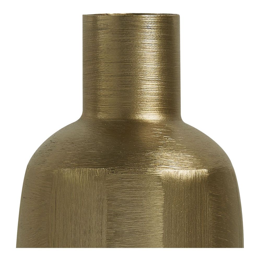 Vases - Vase ELIAS en métal doré - Grand modèle - H. 35 cm - BLANC D'IVOIRE