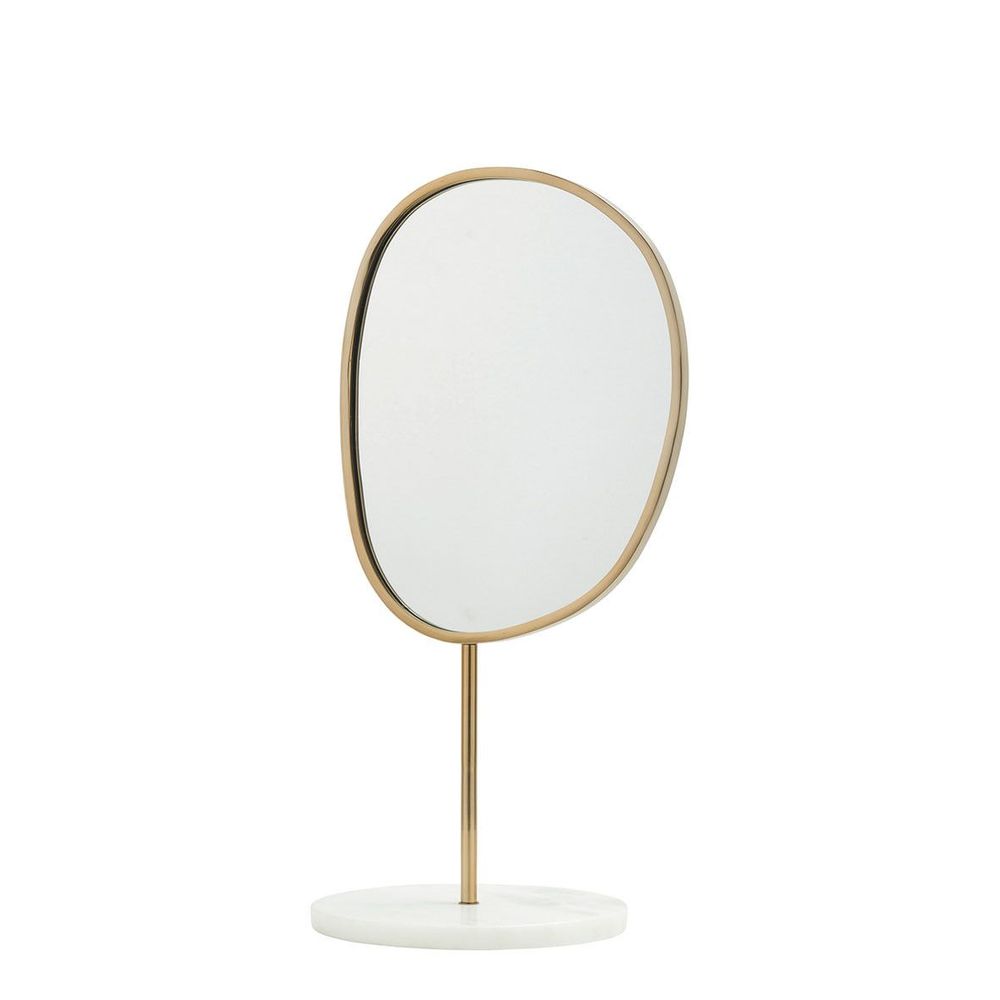Miroirs - Miroir Marbre sur pied - BLANC D'IVOIRE