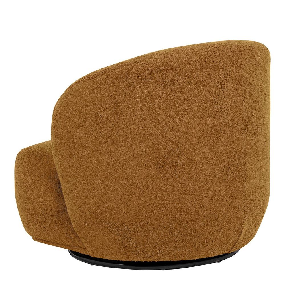 Armchairs - LISETTE swivel armchair in terrycloth - Curry - BLANC D'IVOIRE