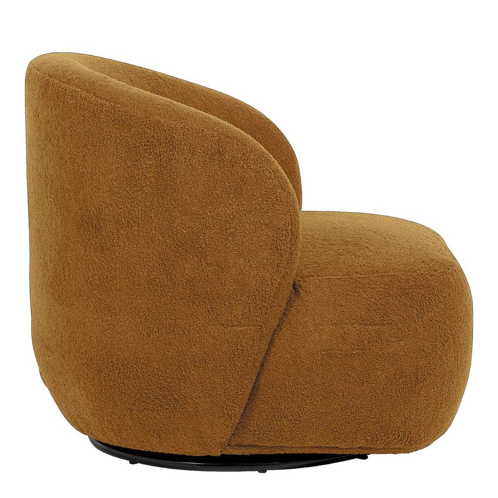Armchairs - LISETTE swivel armchair in terrycloth - Curry - BLANC D'IVOIRE