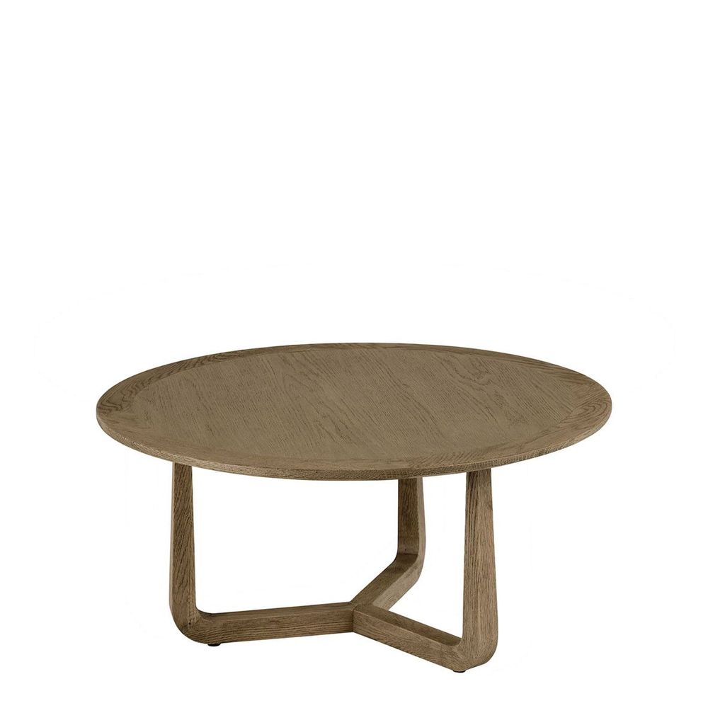 Tables basses - Table basse MAXINE ronde - Petit modèle - ø 80 x 30 cm - BLANC D'IVOIRE