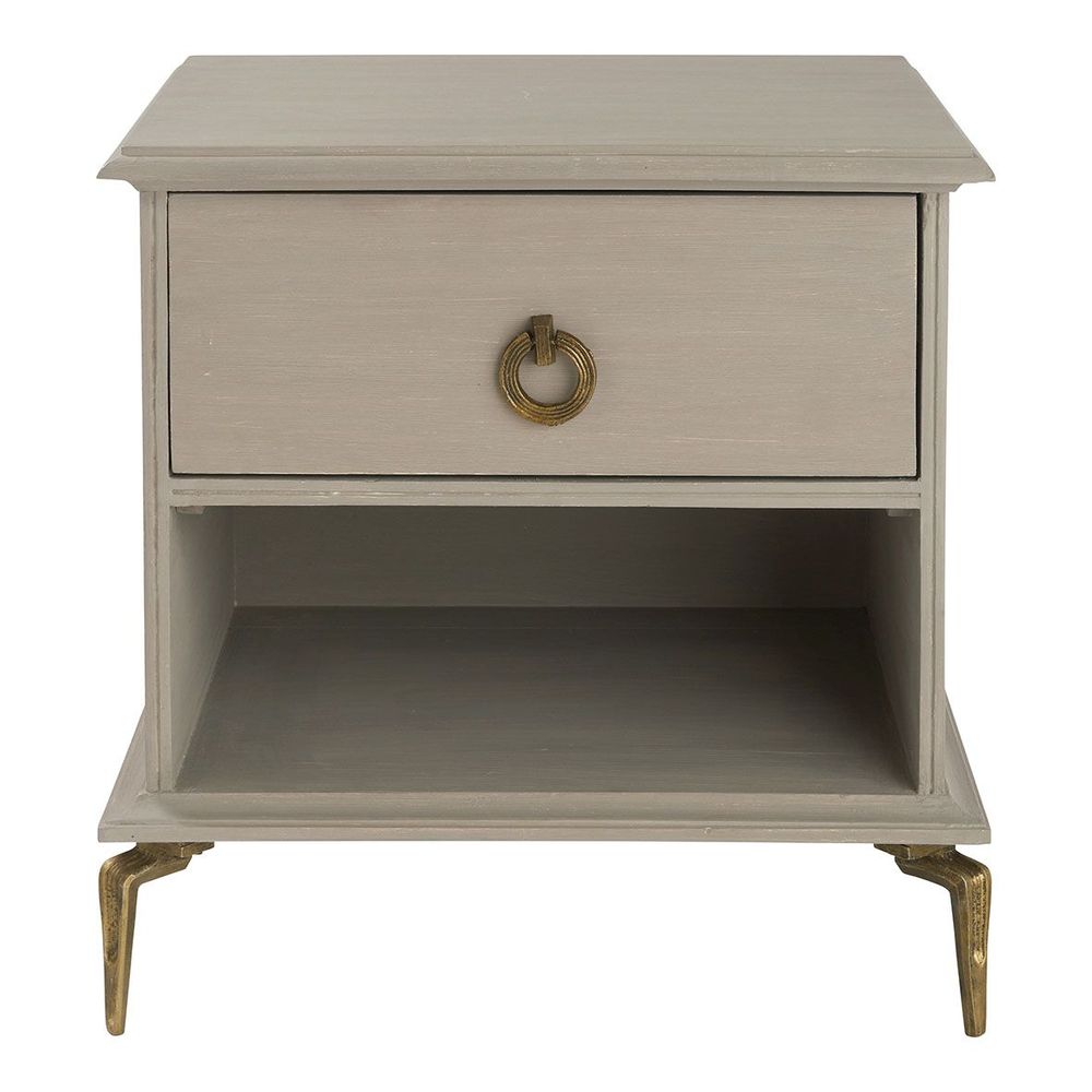Tables de nuit - Chevet GABRIELLE taupe - BLANC D'IVOIRE