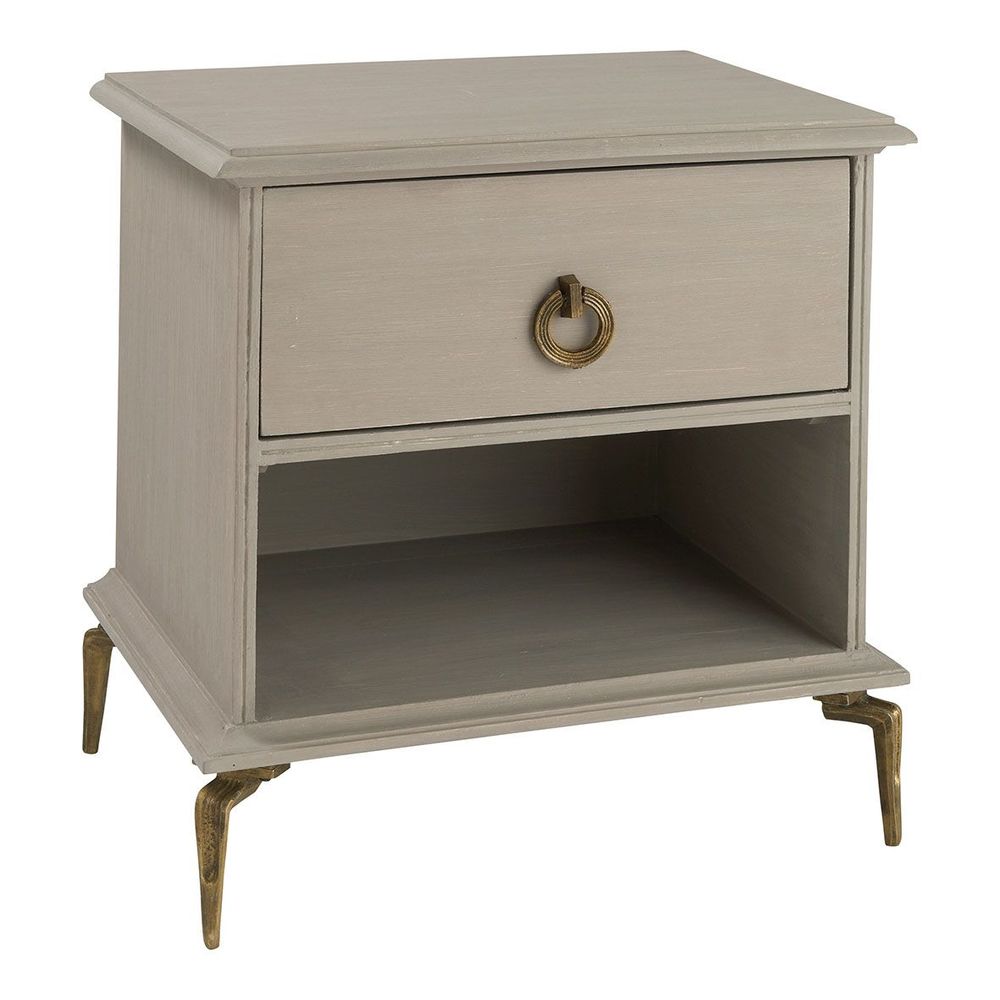 Tables de nuit - Chevet GABRIELLE taupe - BLANC D'IVOIRE