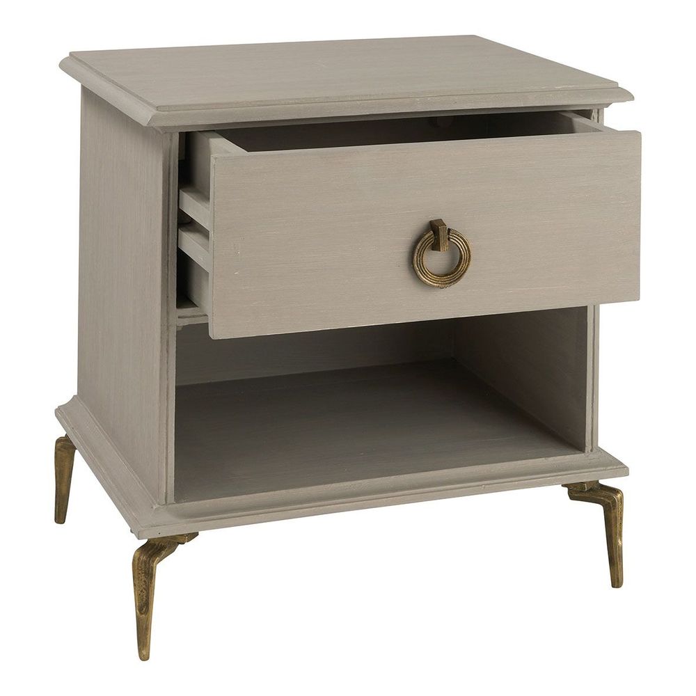 Tables de nuit - Chevet GABRIELLE taupe - BLANC D'IVOIRE