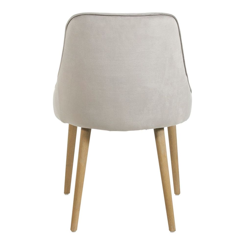 Chairs - MARCUS chair in greige velvet - BLANC D'IVOIRE