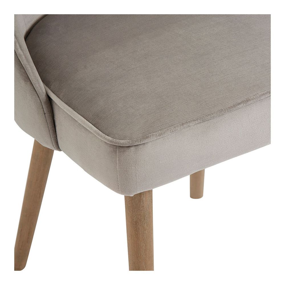 Chairs - MARCUS chair in greige velvet - BLANC D'IVOIRE