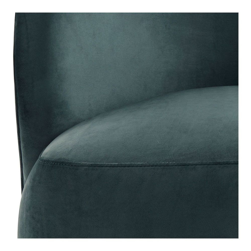 Armchairs - LISETTE armchair in velvet - Blue - BLANC D'IVOIRE
