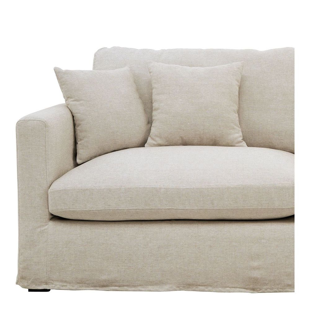 Sofas - ANGIE linen blend sofa cover - Ecru - BLANC D'IVOIRE