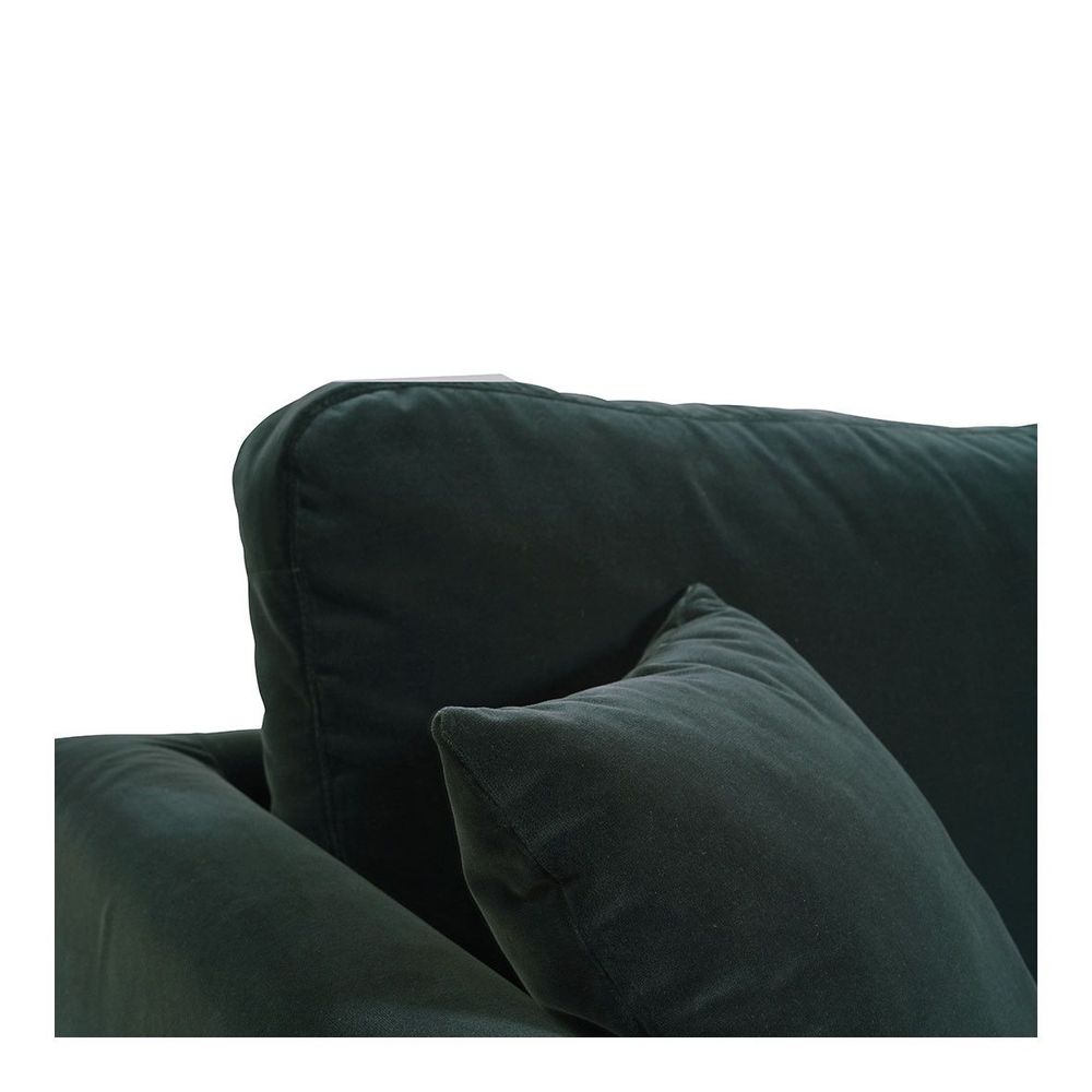 Fauteuils - Fauteuil ANGIE en velours - Vert forêt - BLANC D'IVOIRE