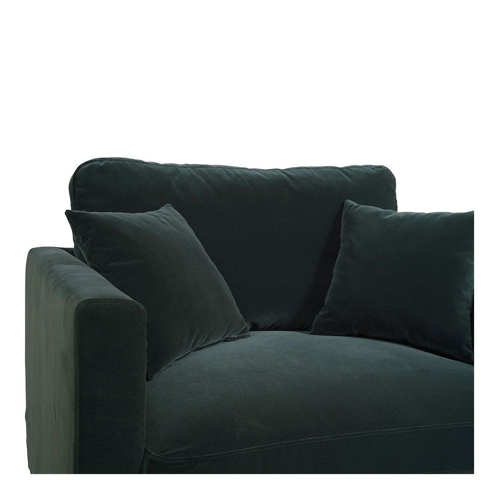 Fauteuils - Fauteuil ANGIE en velours - Vert forêt - BLANC D'IVOIRE