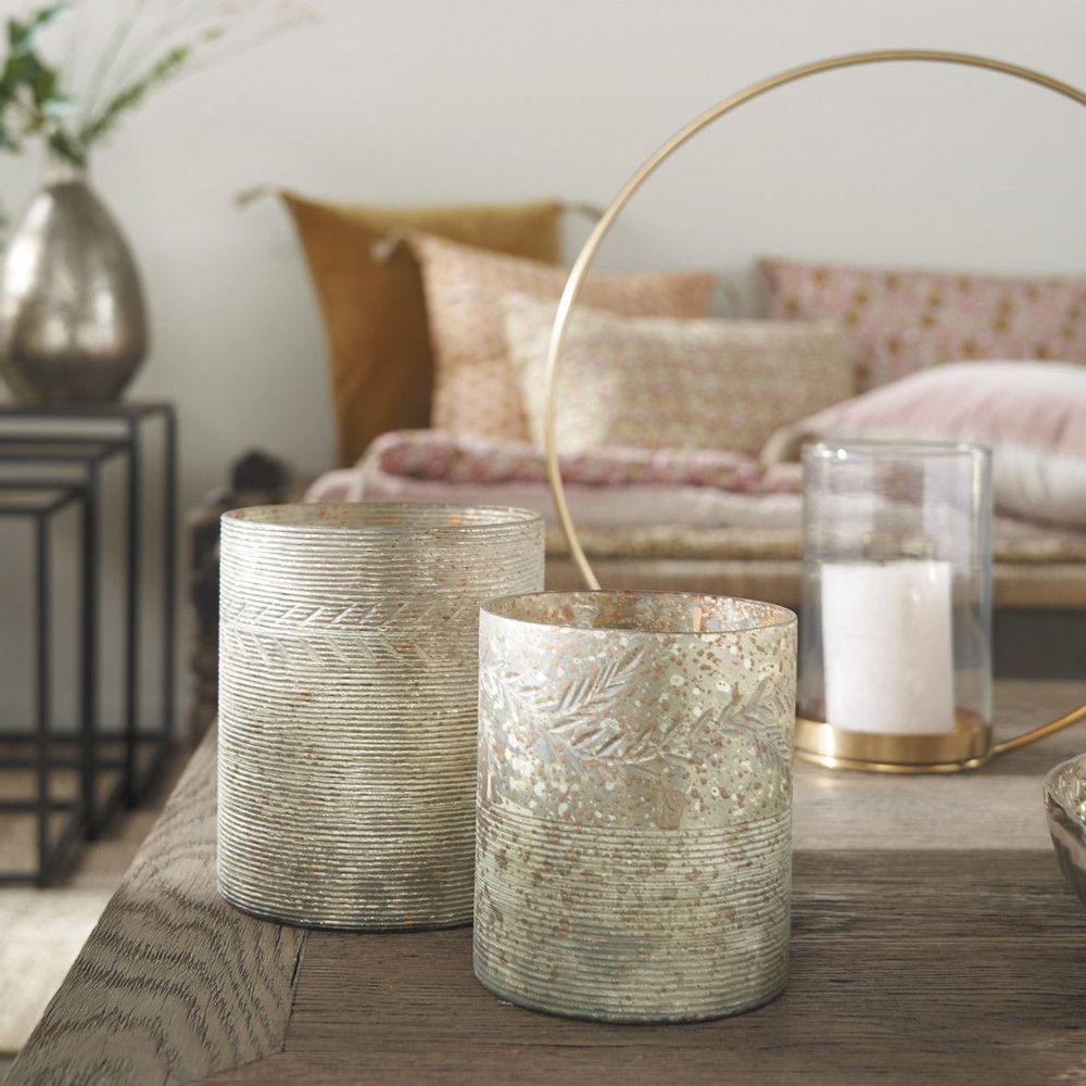 Candlesticks and candle holders - Golden Ellipse tealight holder - BLANC D'IVOIRE