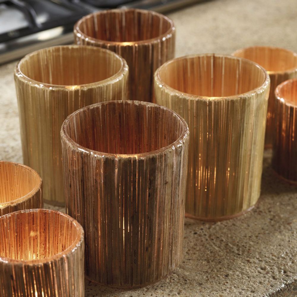 Candlesticks and candle holders - ADRIC brown tealight holder - Large model - BLANC D'IVOIRE