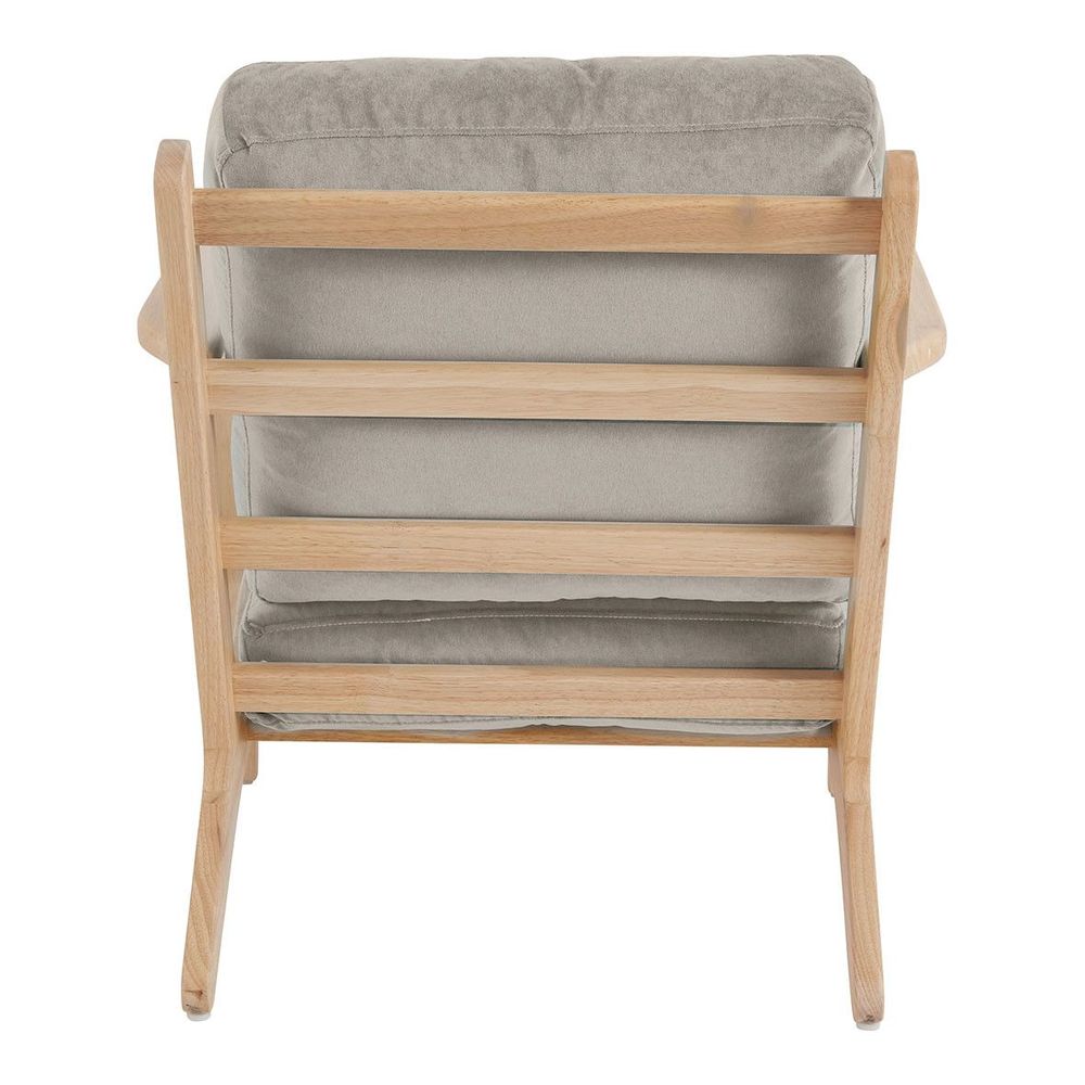 Armchairs - JULES armchair in velvet - Pearl gray - BLANC D'IVOIRE