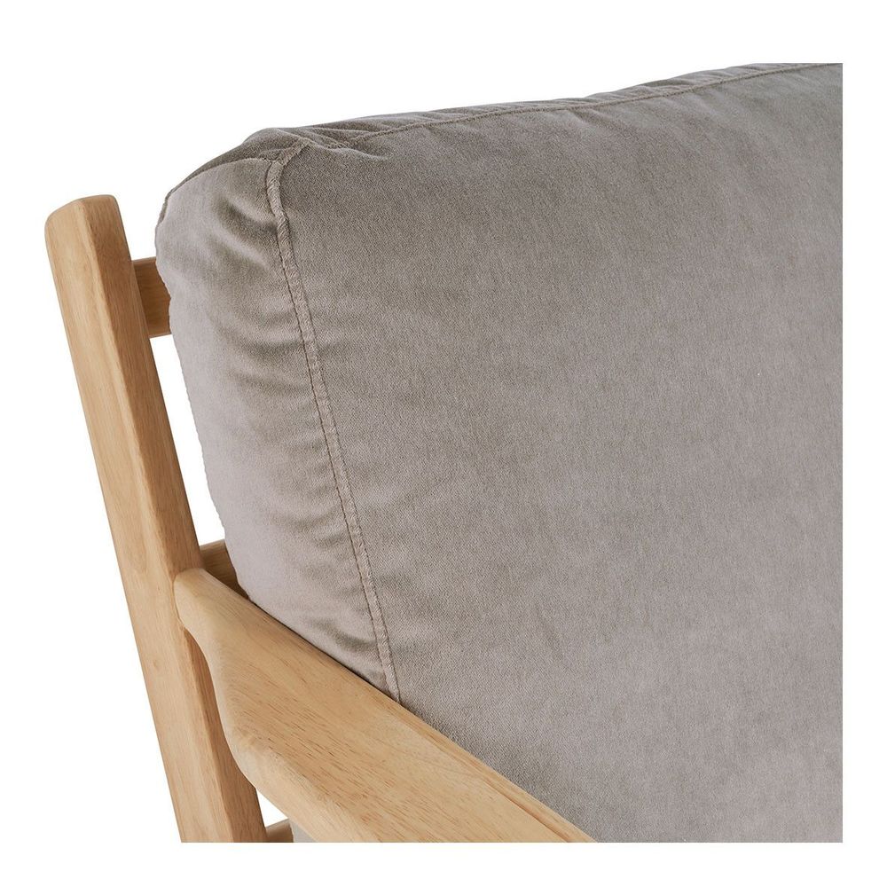 Armchairs - JULES armchair in velvet - Pearl gray - BLANC D'IVOIRE