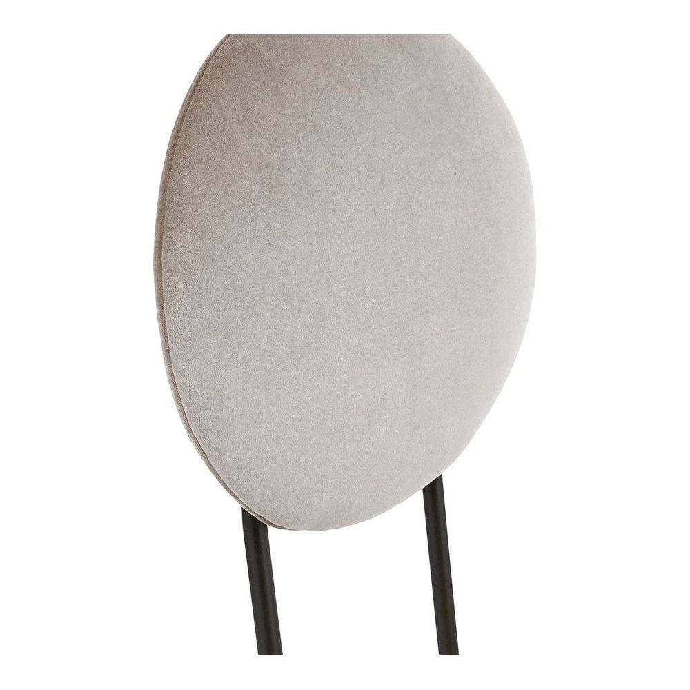 Chaises - Chaise COLETTE en velours et métal - Gris perle - BLANC D'IVOIRE