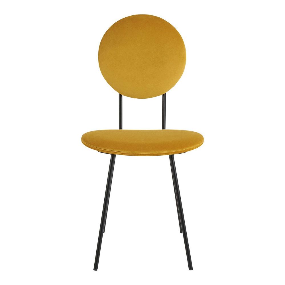 Chairs - COLETTE chair in velvet and metal - Safran - BLANC D'IVOIRE