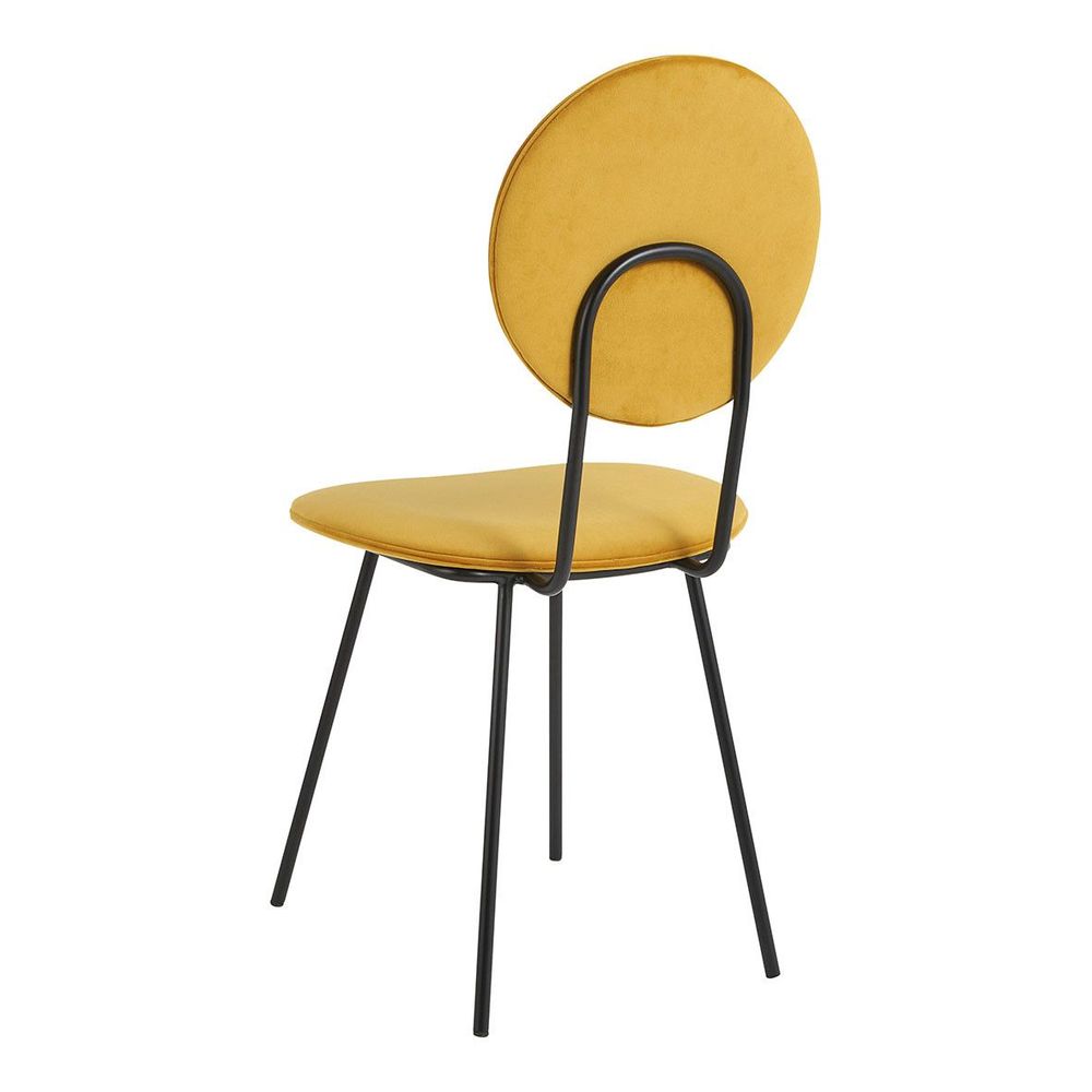 Chairs - COLETTE chair in velvet and metal - Safran - BLANC D'IVOIRE