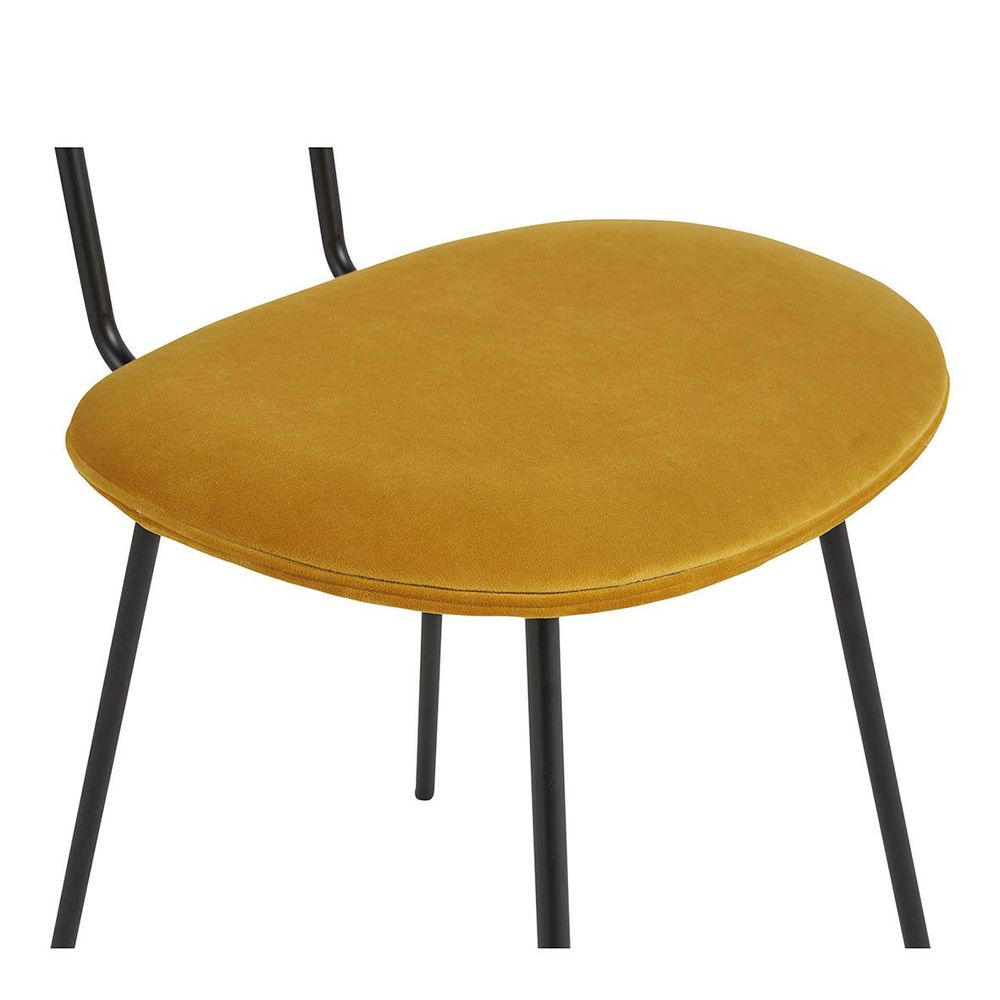 Chairs - COLETTE chair in velvet and metal - Safran - BLANC D'IVOIRE